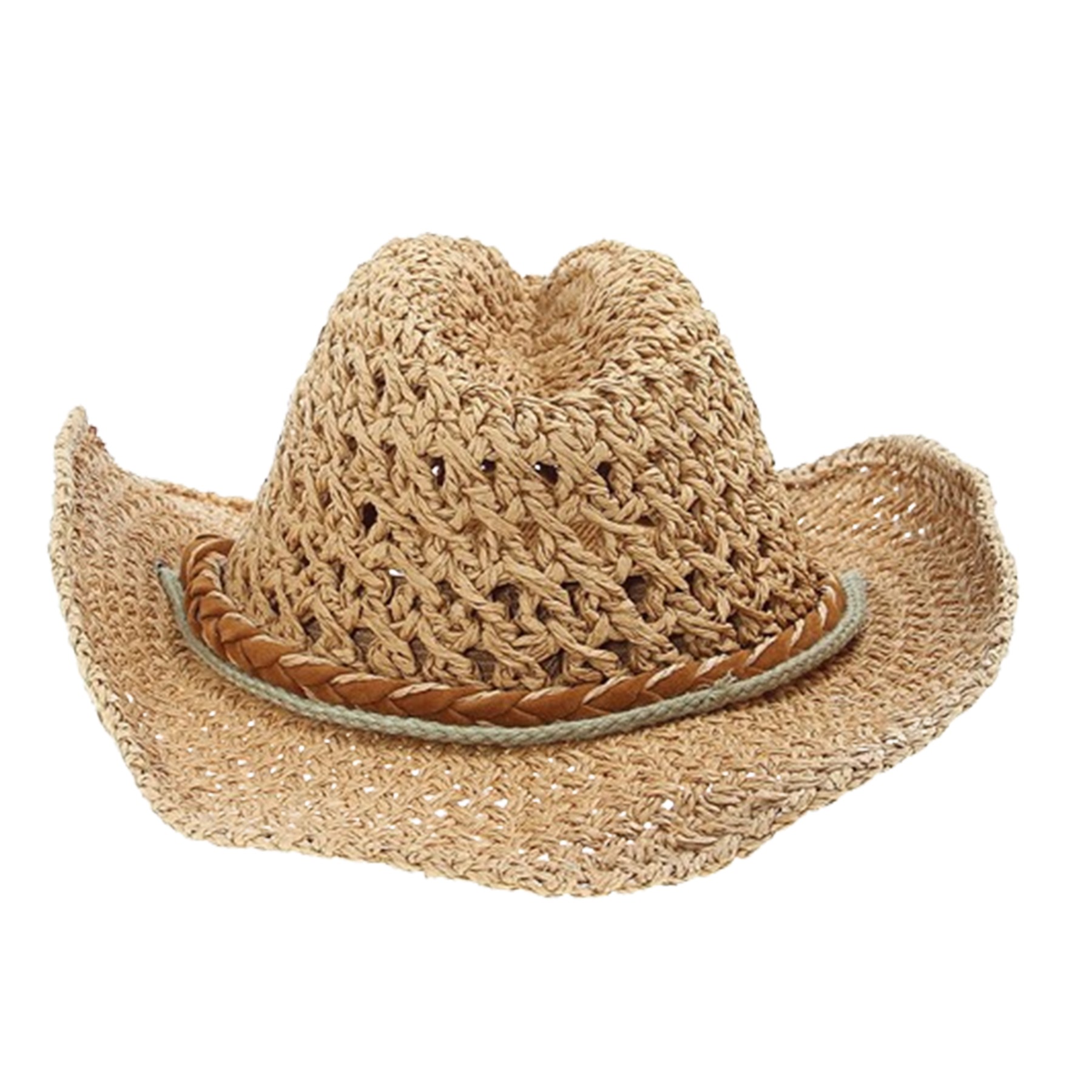 Travel Western Cowboy Straw Hat For Kids 2