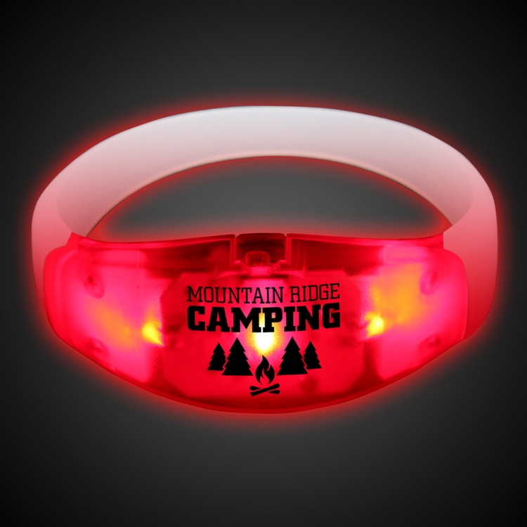Sound Activated Red LED Stretchy Bangle Bracelets 4