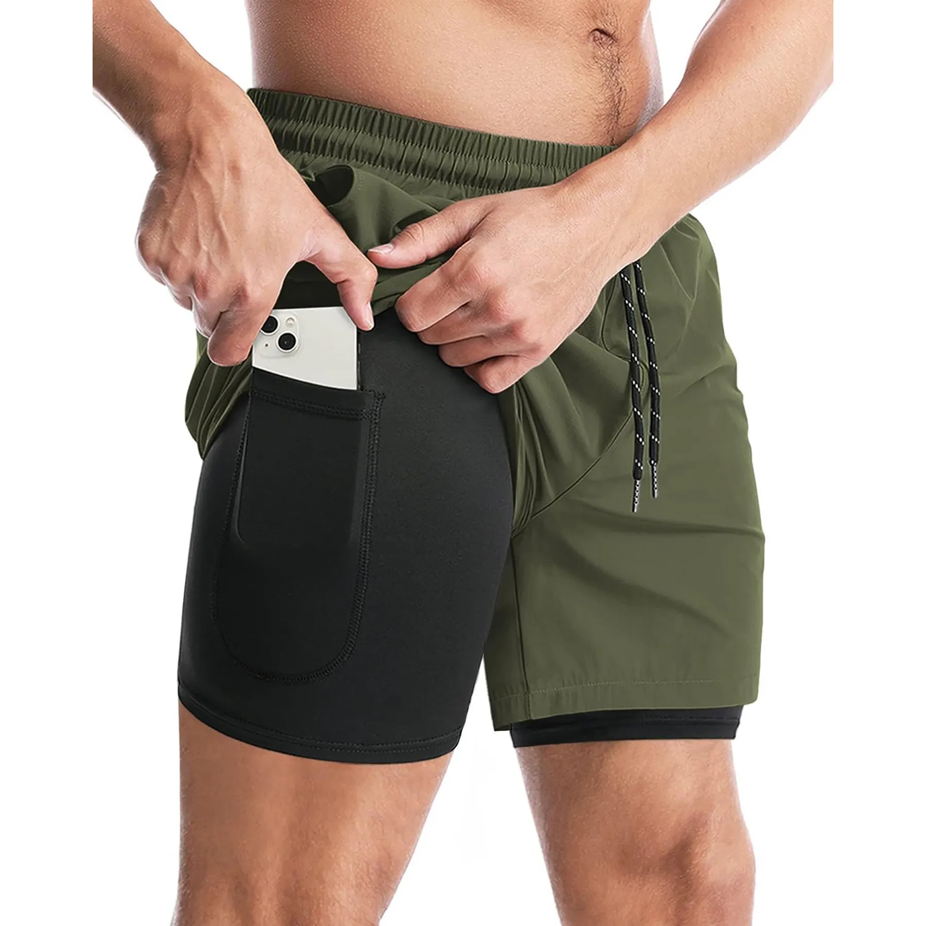 Men's 2 in 1 Running Shorts 8