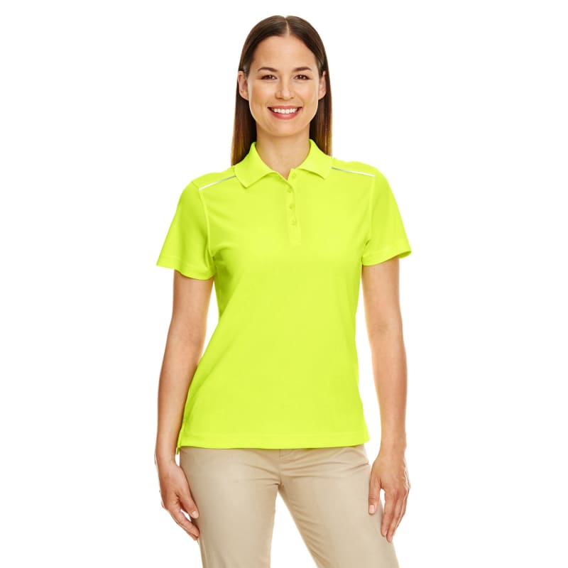 CORE365 Ladies' Radiant Performance Piqué Polo With Reflective Piping 6