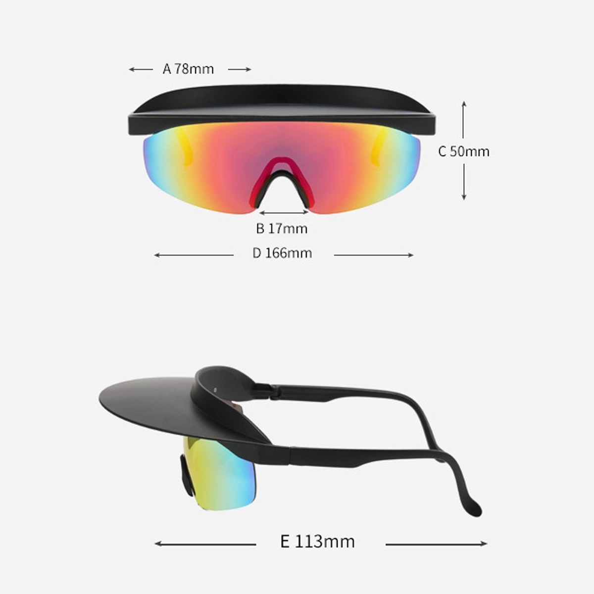 Personalized Brim Cycling Sunglasses 12