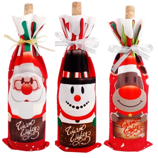 Non-woven Christmas Wine Bottle Cover Bag 1