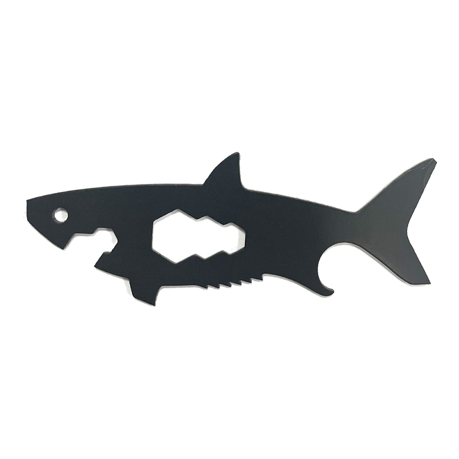 GearCard 15-in-1 Shark-Shaped Multi-Tool Card – Stainless Steel Wallet EDC Gadget 15