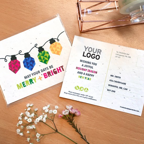Merry and Bright Plantable Holiday Postcards 4