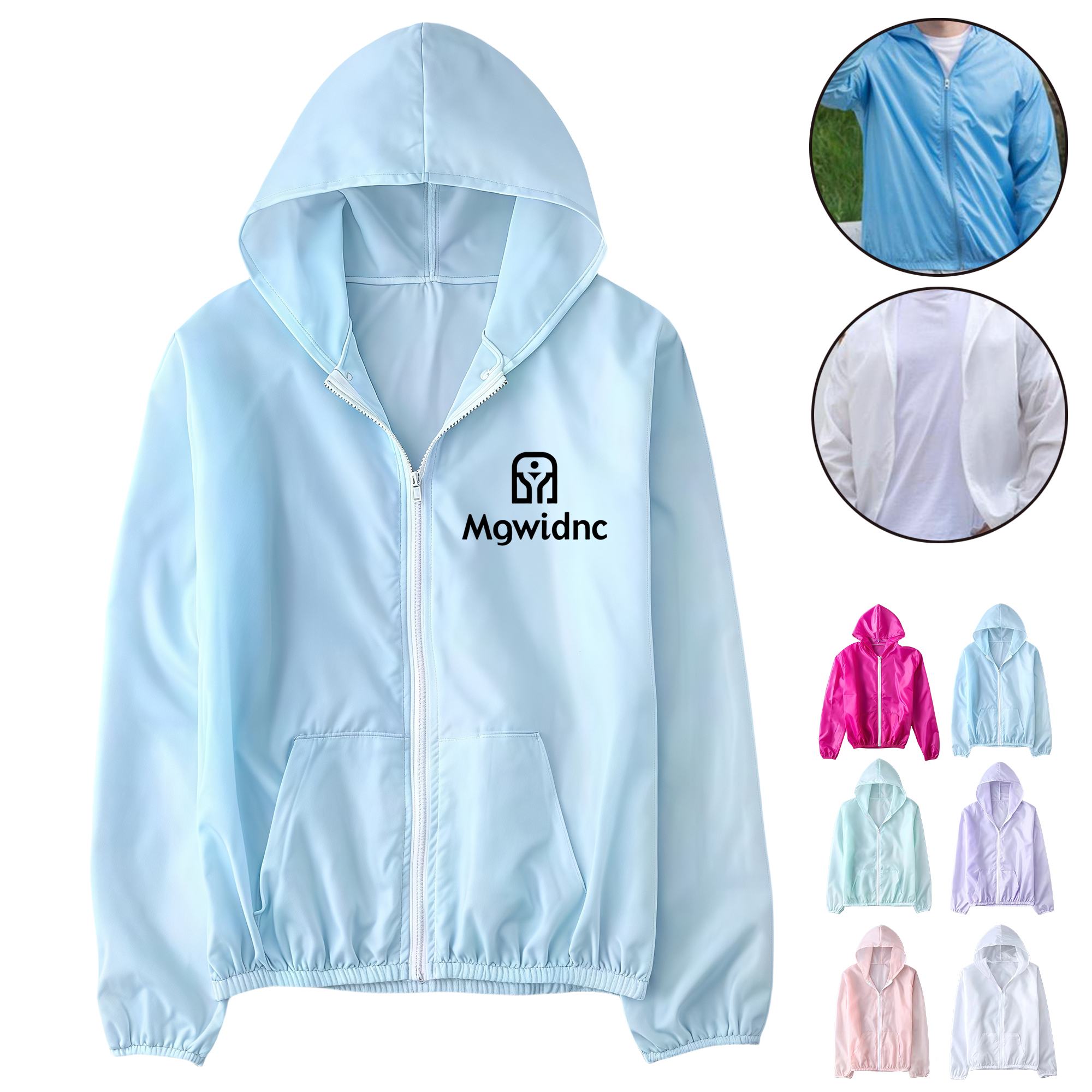 Unisex Outdoor Hooded Sun Protection Jacket with UPF 50+ 6