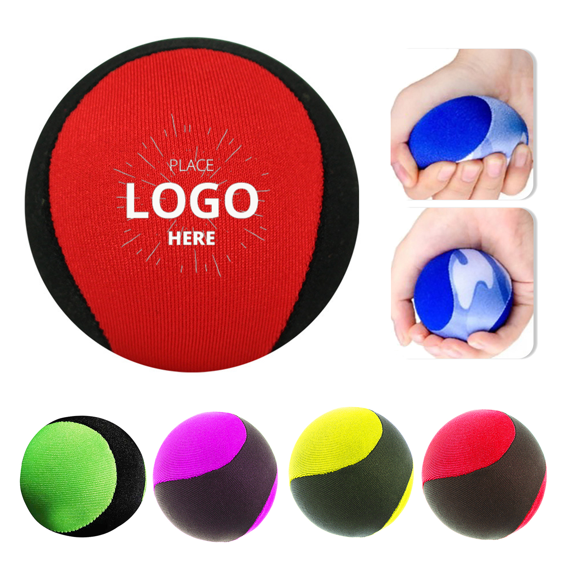 TPR Gel Water Bouncing Cloth Beach Ball 1