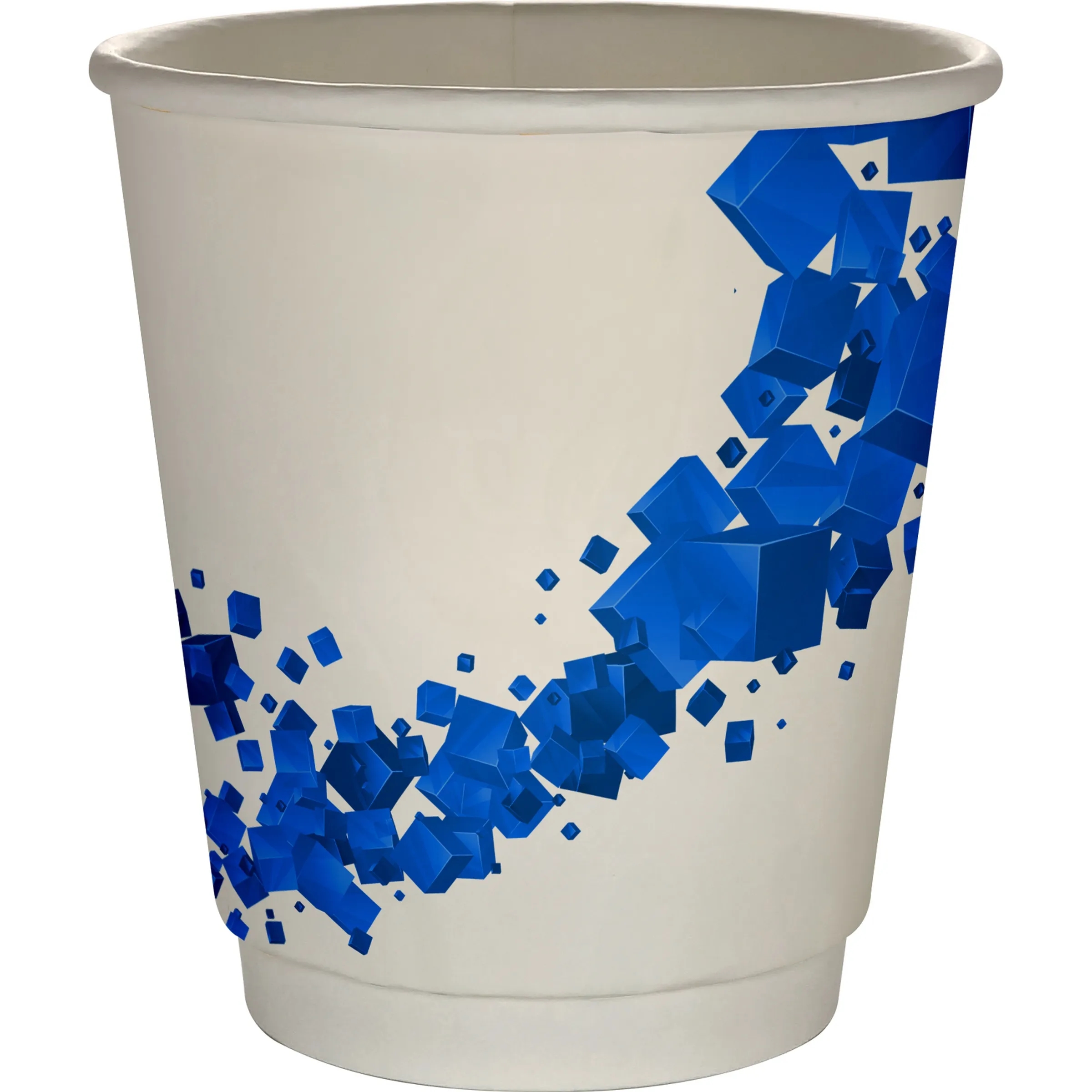 10 oz Full Color Floating Cubes Insulated Paper Cup 16