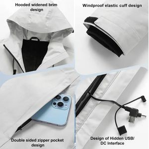 5 Zone Heating Jacket Hoodie Coat 2