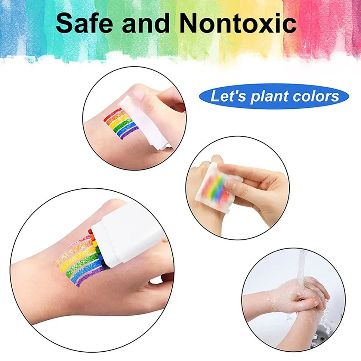 Sports Party Rainbow Face Paint Stick for Celebrating 4