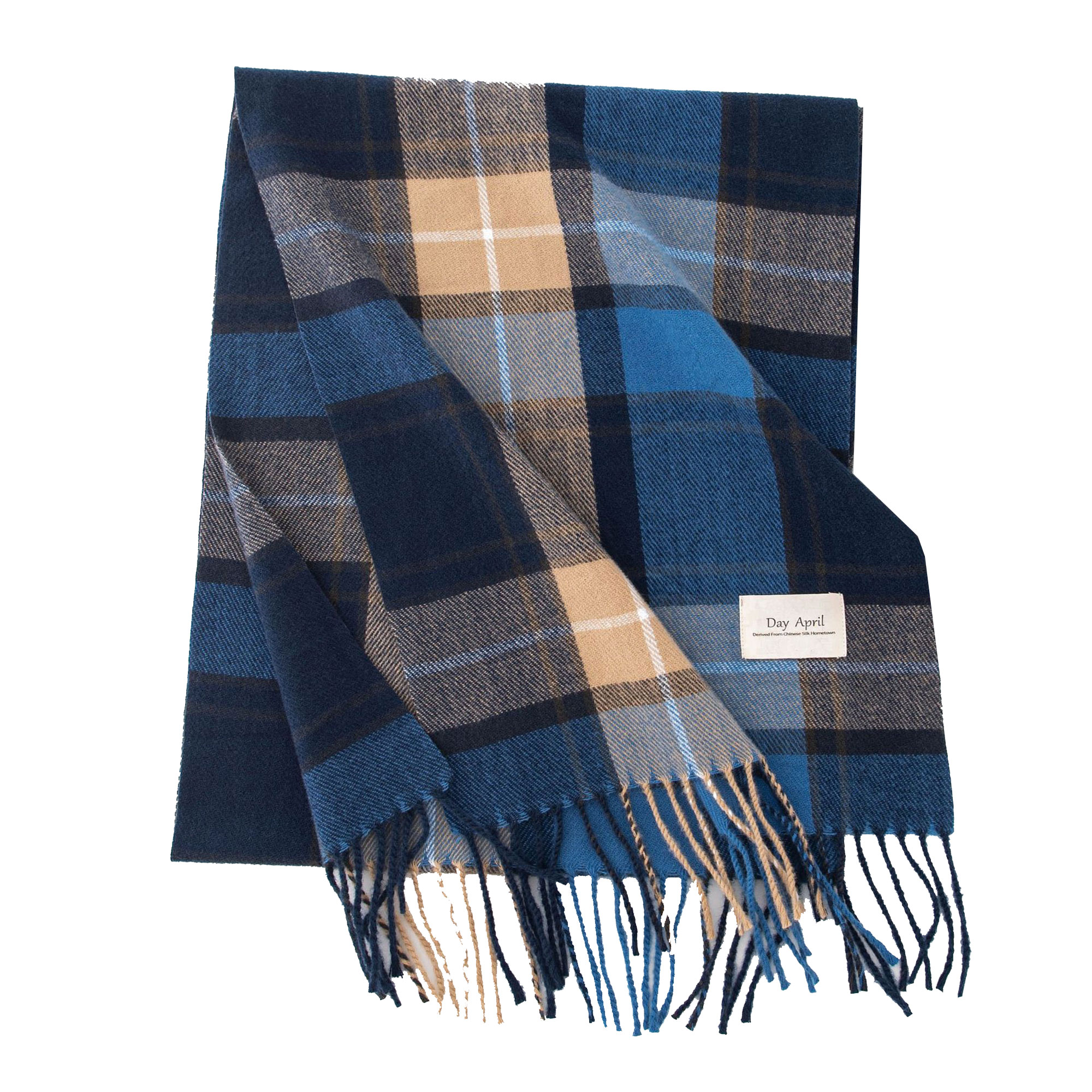 Christmas Plush Tassel Plaid Scarf Winter 6