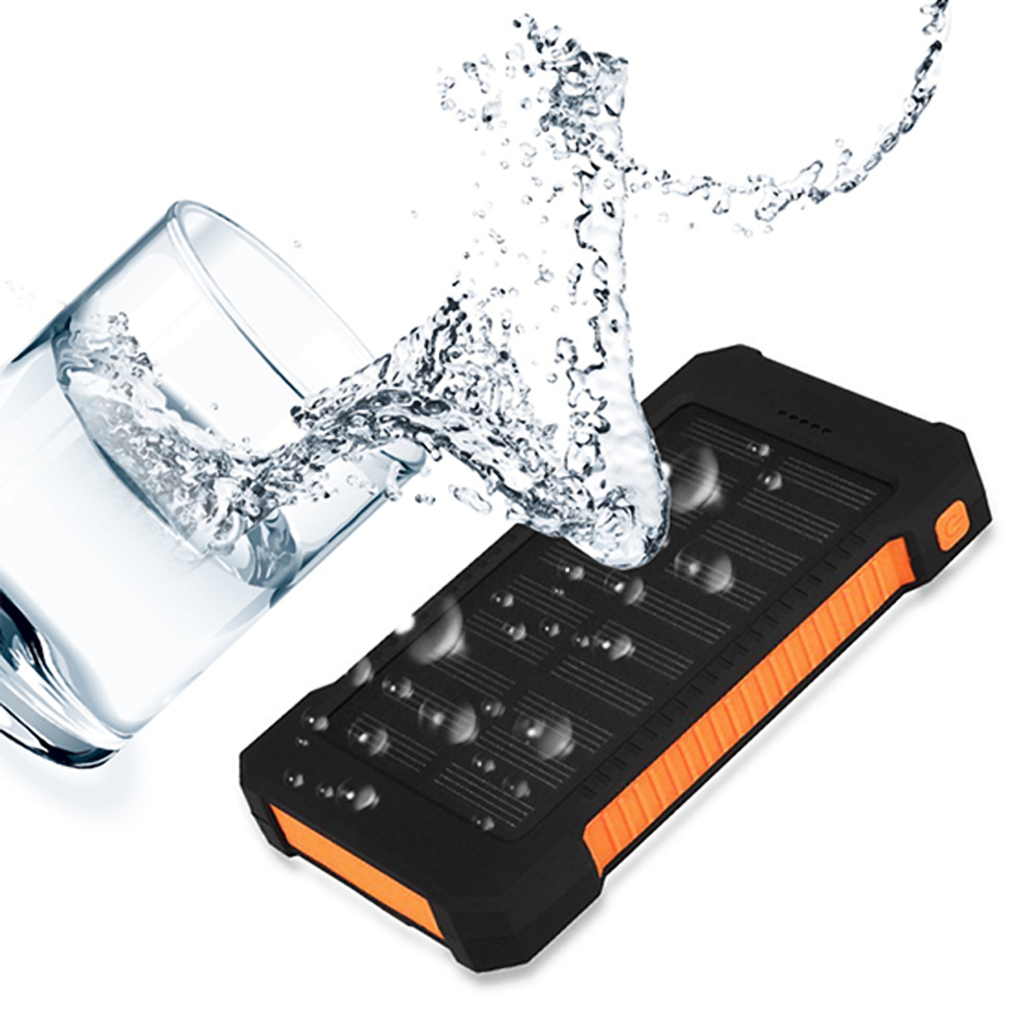 Portable 10000mAh Solar Power Bank w/Dual USB and LED Flashlight 3
