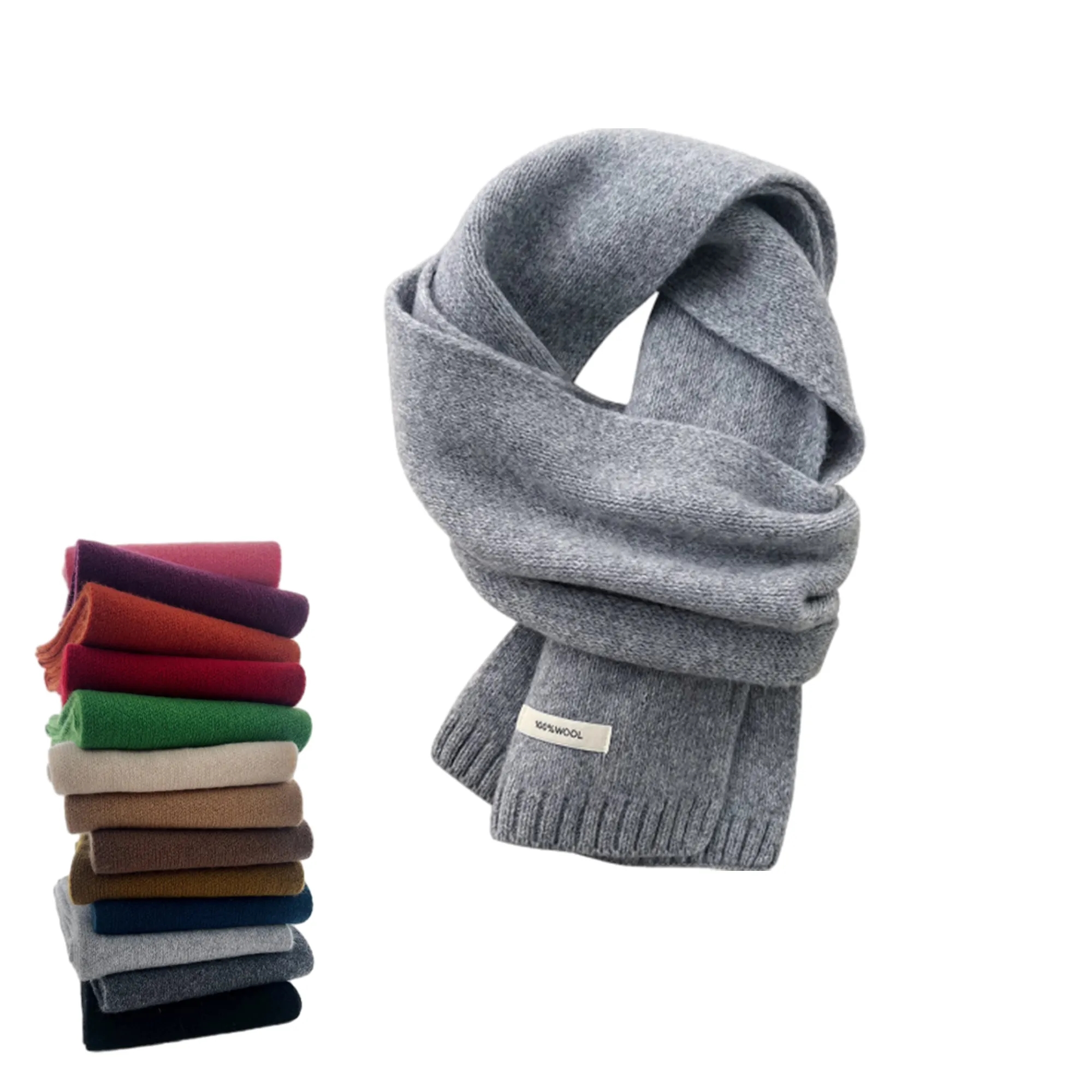 Unisex 100% Wool Scarf Warm Neck Collar 1