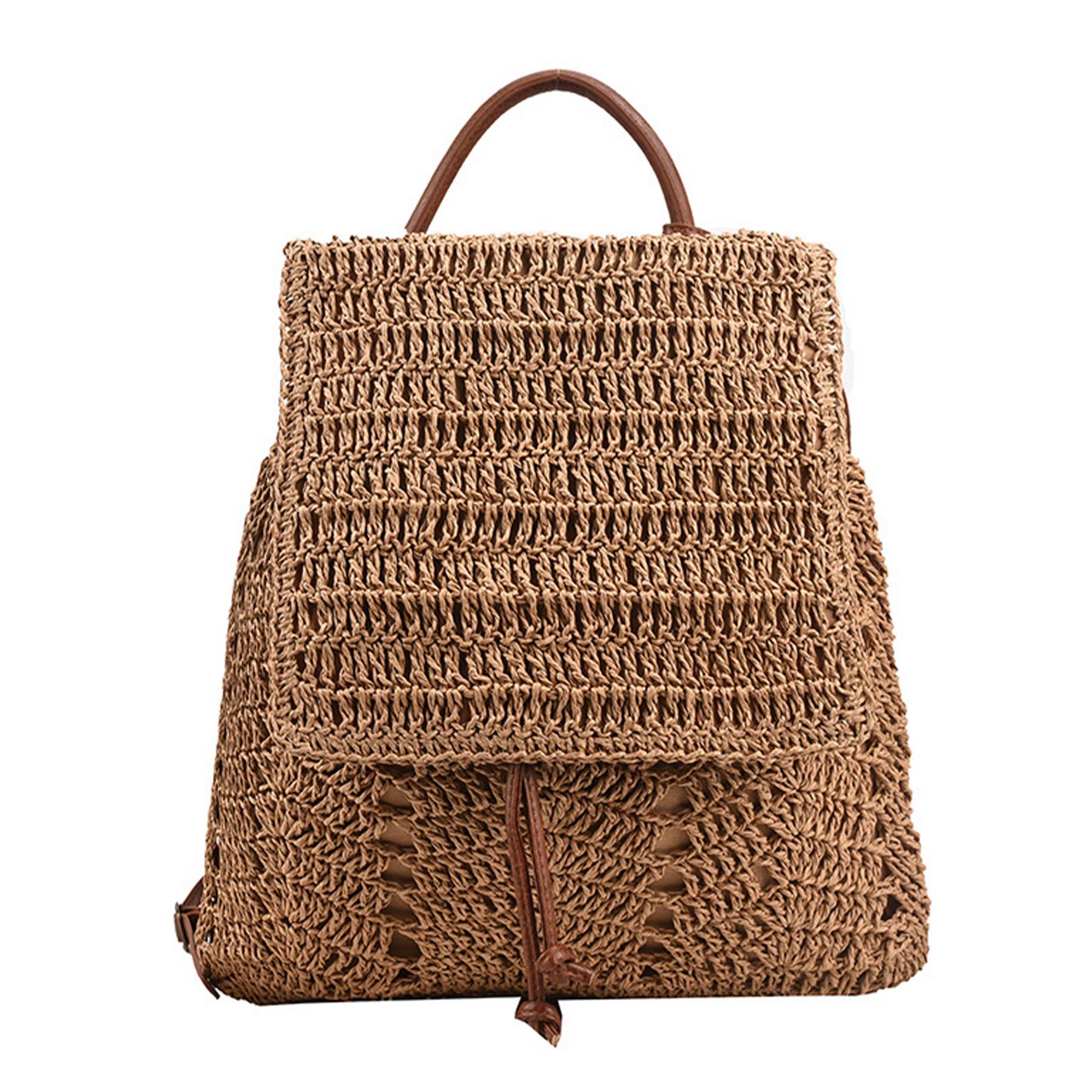 Jute Stylish woven beach backpack 1