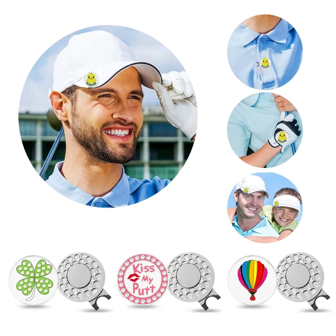 Golf Ball Marker Magnetic Hat Clip 1