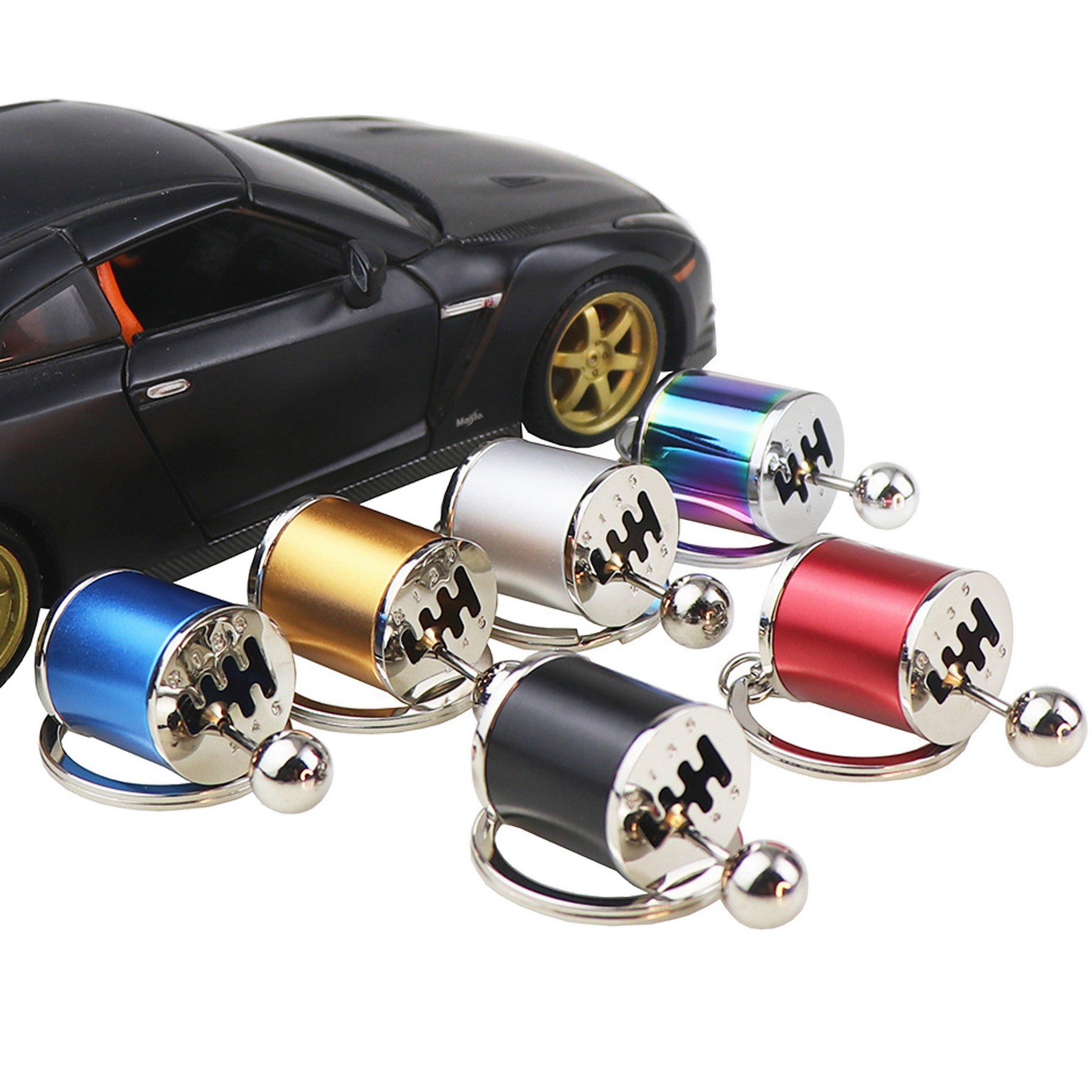 Metal Car Shifter Keychain 3