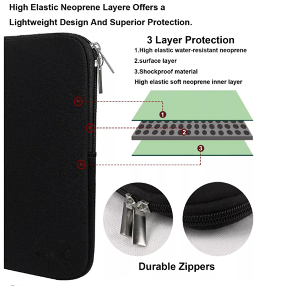 15.6inch Neoprene Laptop Sleeve Carrying Bag 8