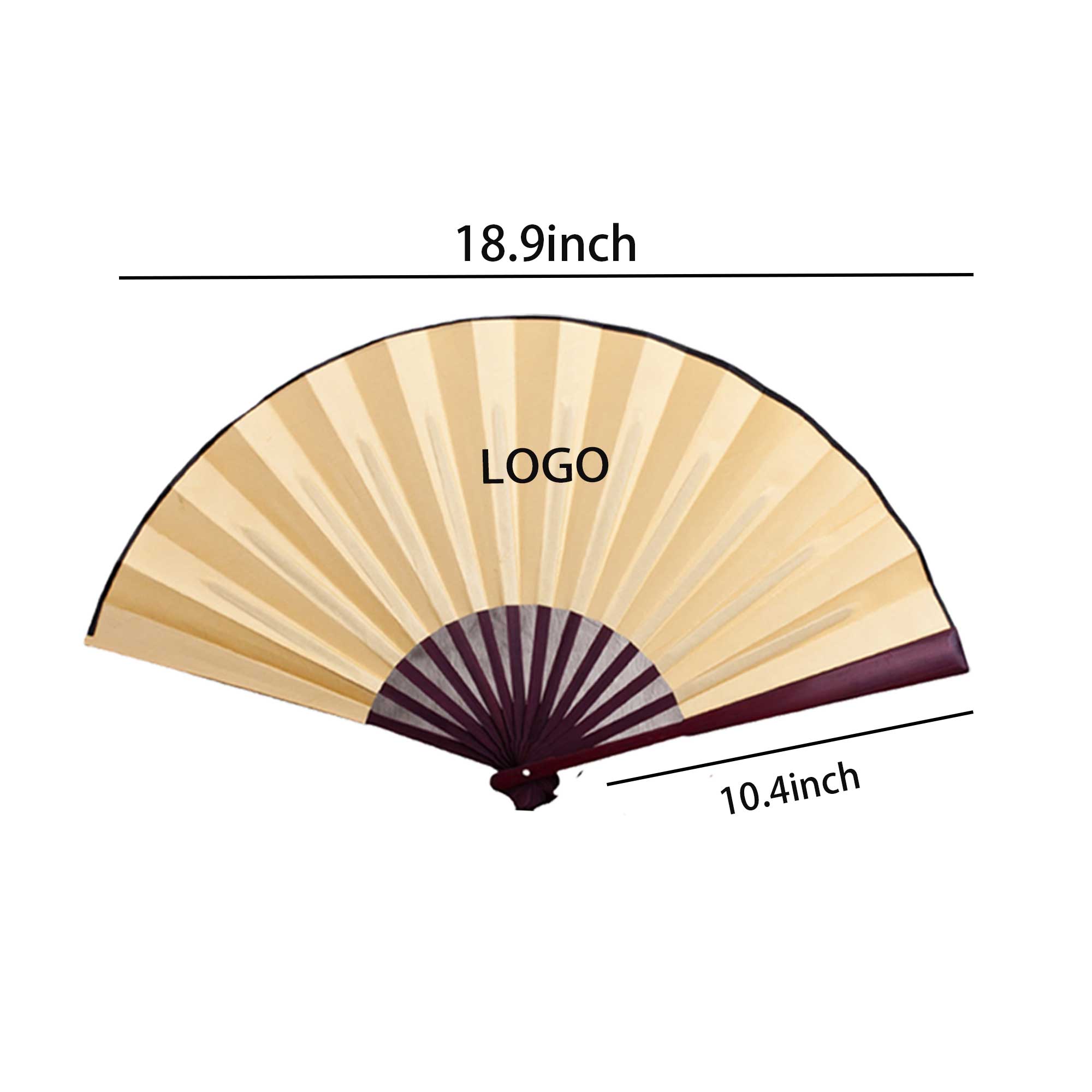 Chinese Blank Silk Folding Fan 1