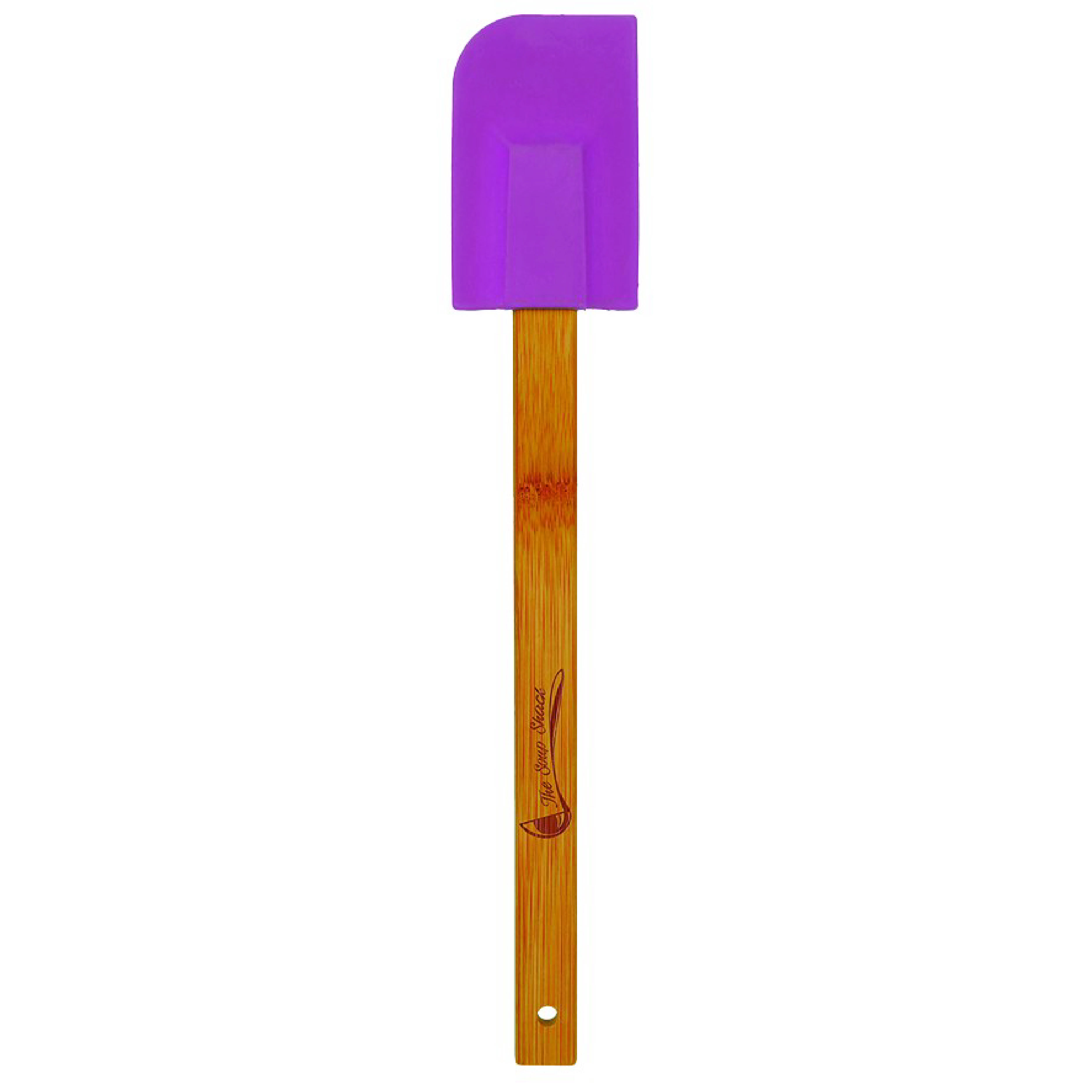 11" Purple Silicone Spatula w/ Bamboo Handle