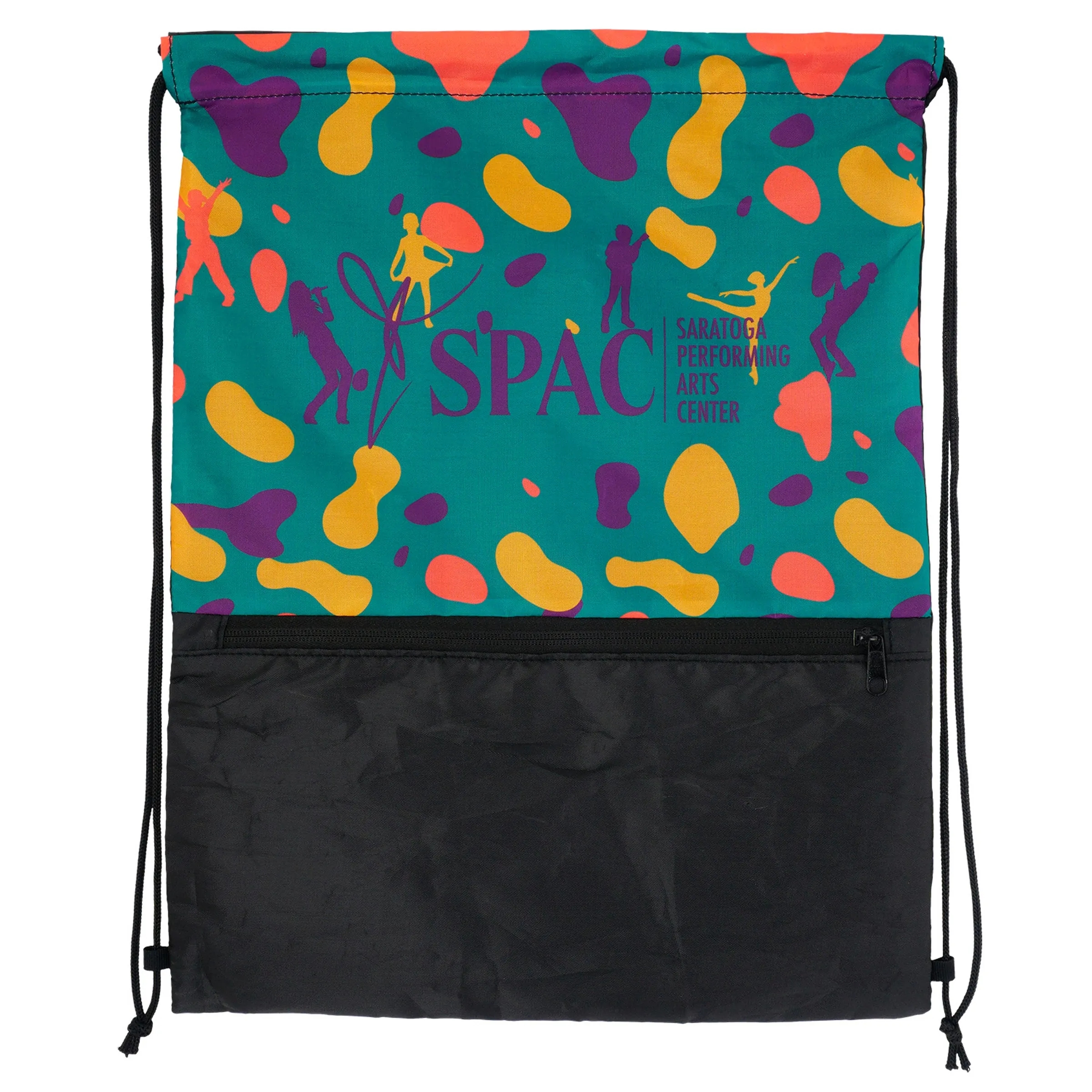 Full Color Zippered Drawstring Backpack 4