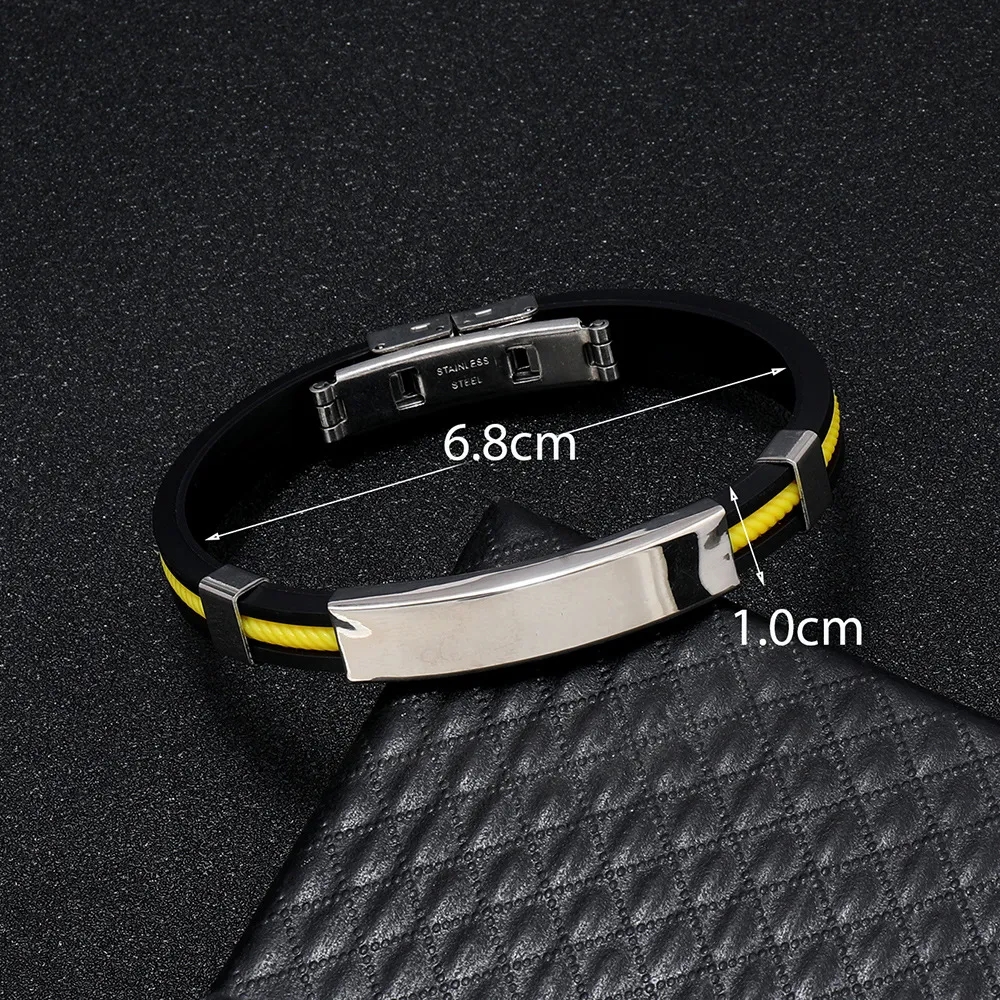 Titanium steel silicone bracelet 6