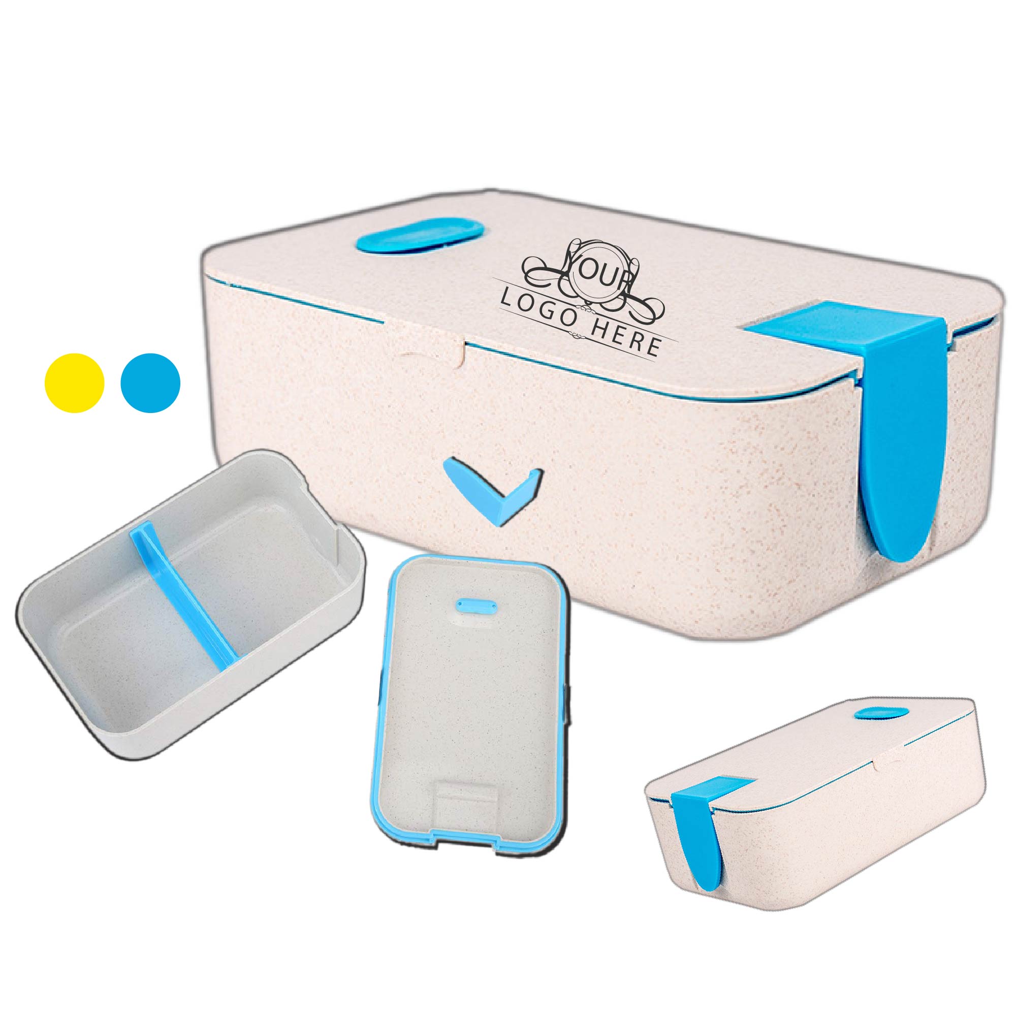 Creative Eco-friendly Portable Wheat Straw Lunch Box 2