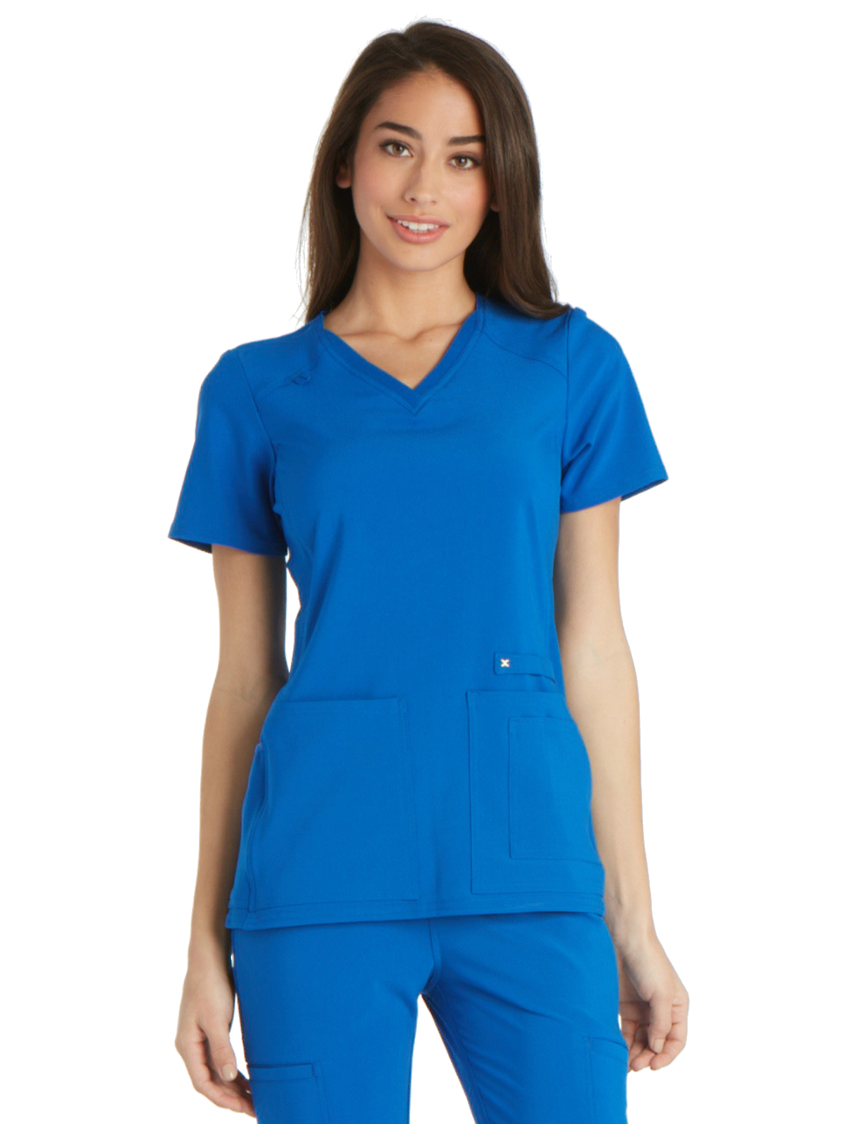 Cherokee - iFlex - Women's 2 Pocket V-Neck Knit Side Panel Top 21