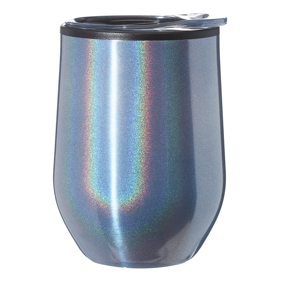 12 oz. Iridescent Stemless Wine Glasses with Lid 3