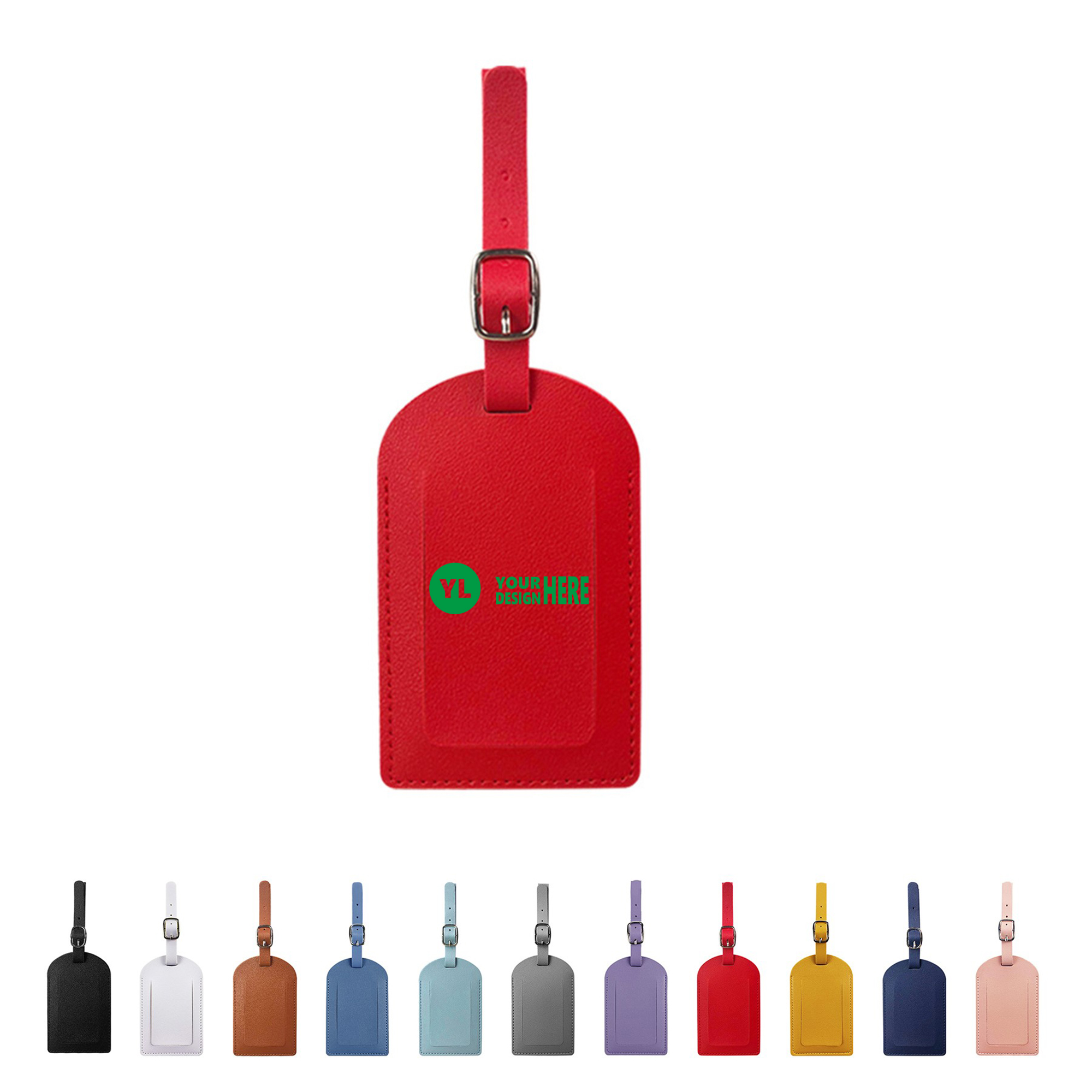 Custom PU Leather Privacy Protection Luggage Tag 3