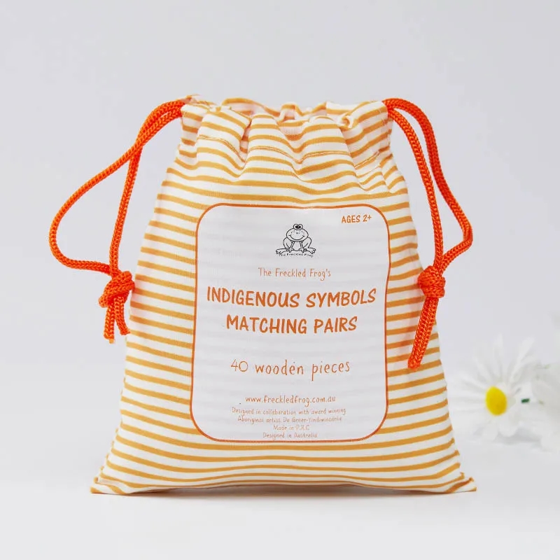 Striped Cotton canvas Drawtring Pouch -5x7 1