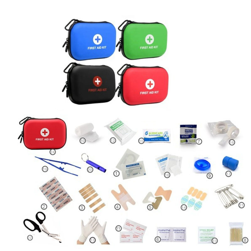 98 Pieces Portable Waterproof Eva First Aid Kit 1