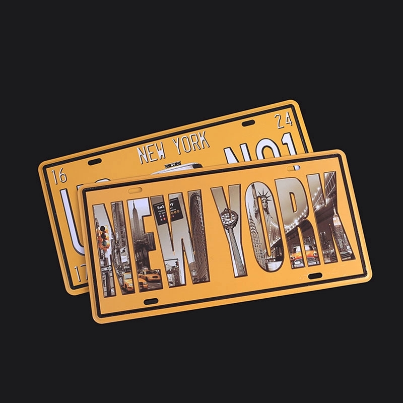 Full Color Dye Sublimated Embossed Aluminum License Plate 1