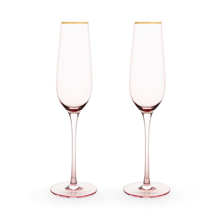 Twine Living® Rose Crystal Champagne Flute, set of 2 10