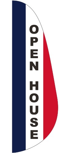 "OPEN HOUSE" 3' x 10' Message Feather Flag 1