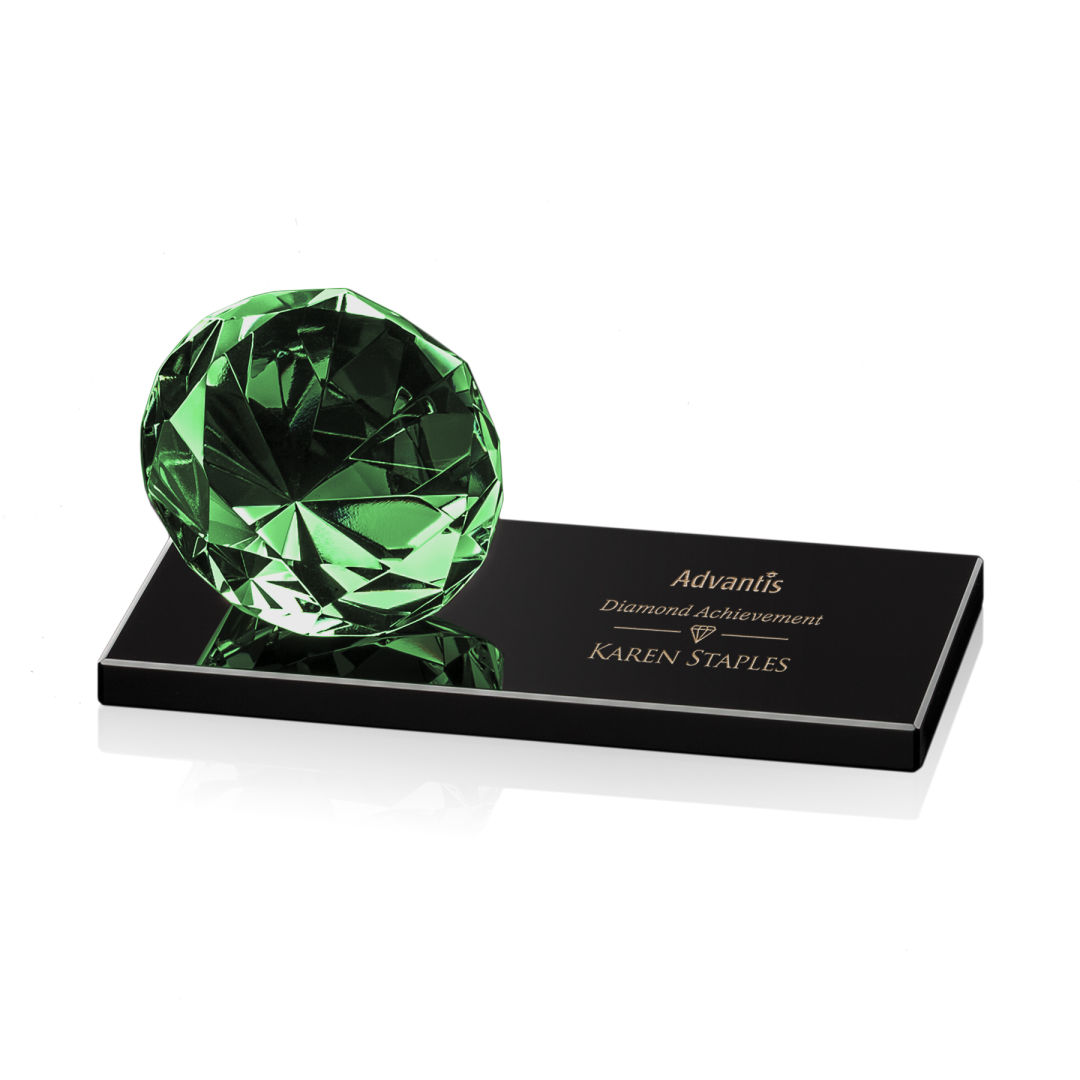 Gemstone Award on Black - Emerald 5