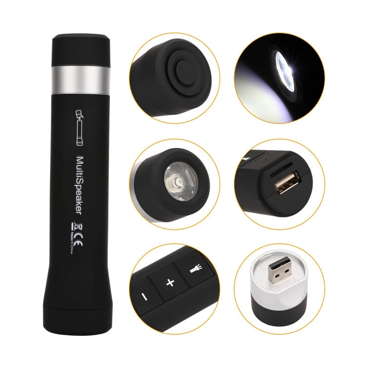 Portable Wireless LED Flashlight Riding Bike Speaker 2