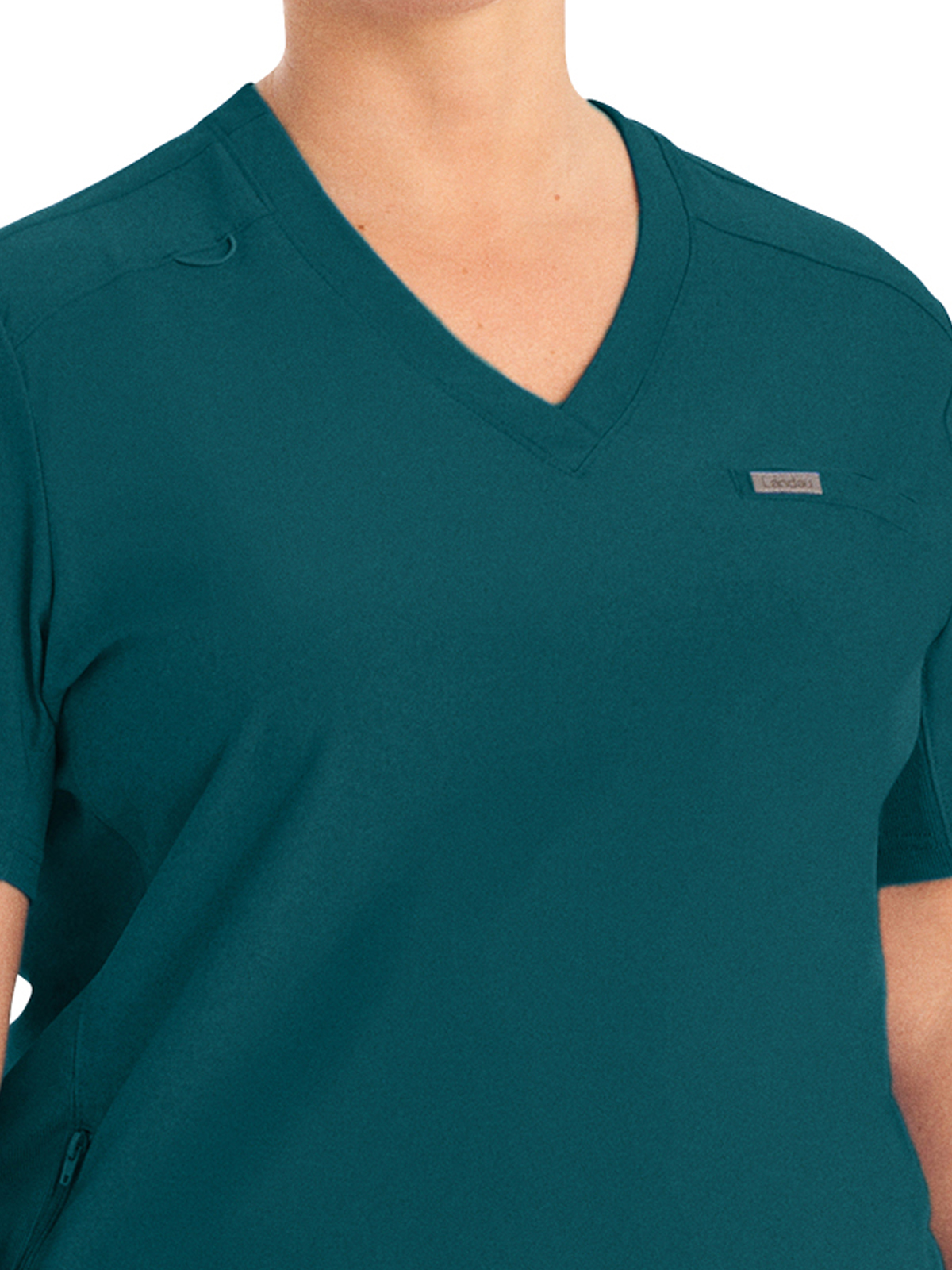 Landau - Forward - Women's Two-Pocket Shirttail Hemline V-Neck Top 58