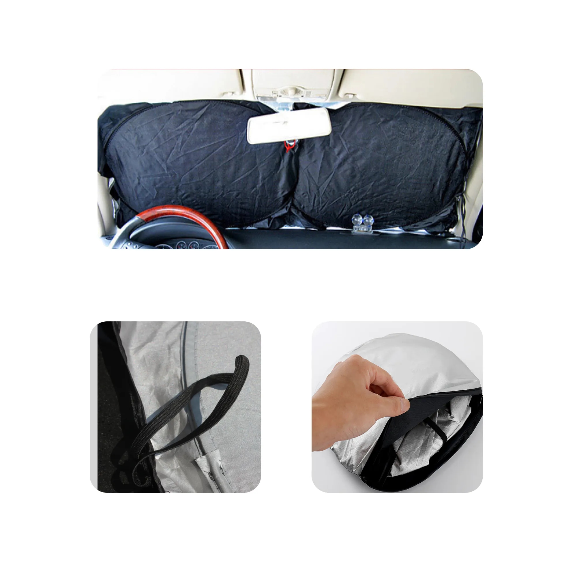 MOQ 30 PCS Foldable Car Sun Shade 4