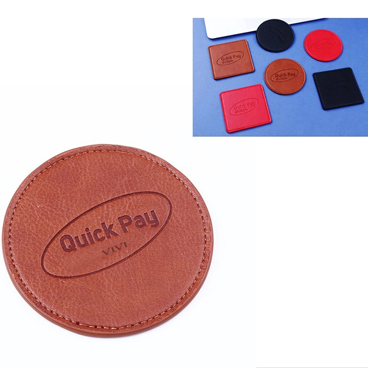 Pu Leather Coasters For Drinks Protection 2