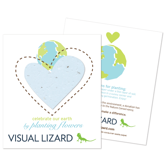 Plantable Earth Day Corporate Flat Cards 1