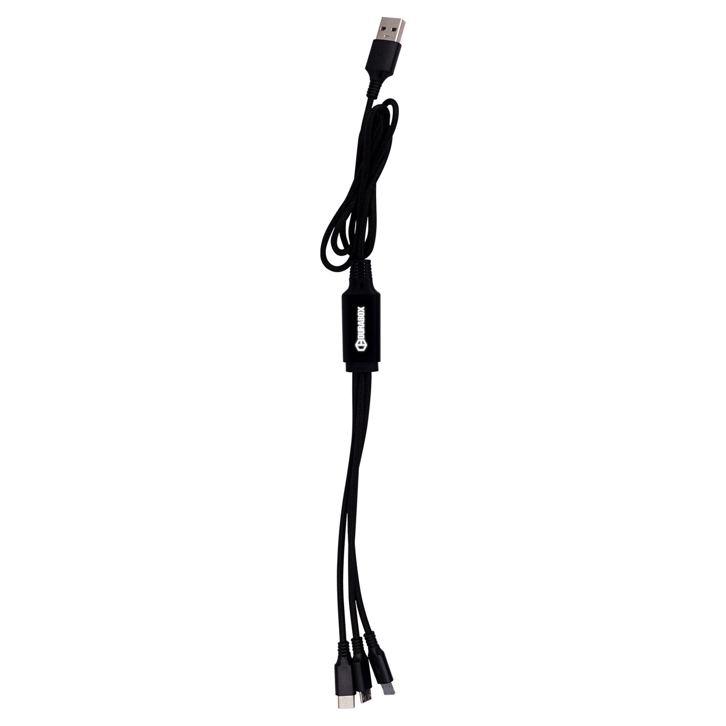3' METALLIC LOGO LIGHT UP CABLE WITH TYPE C USB 16