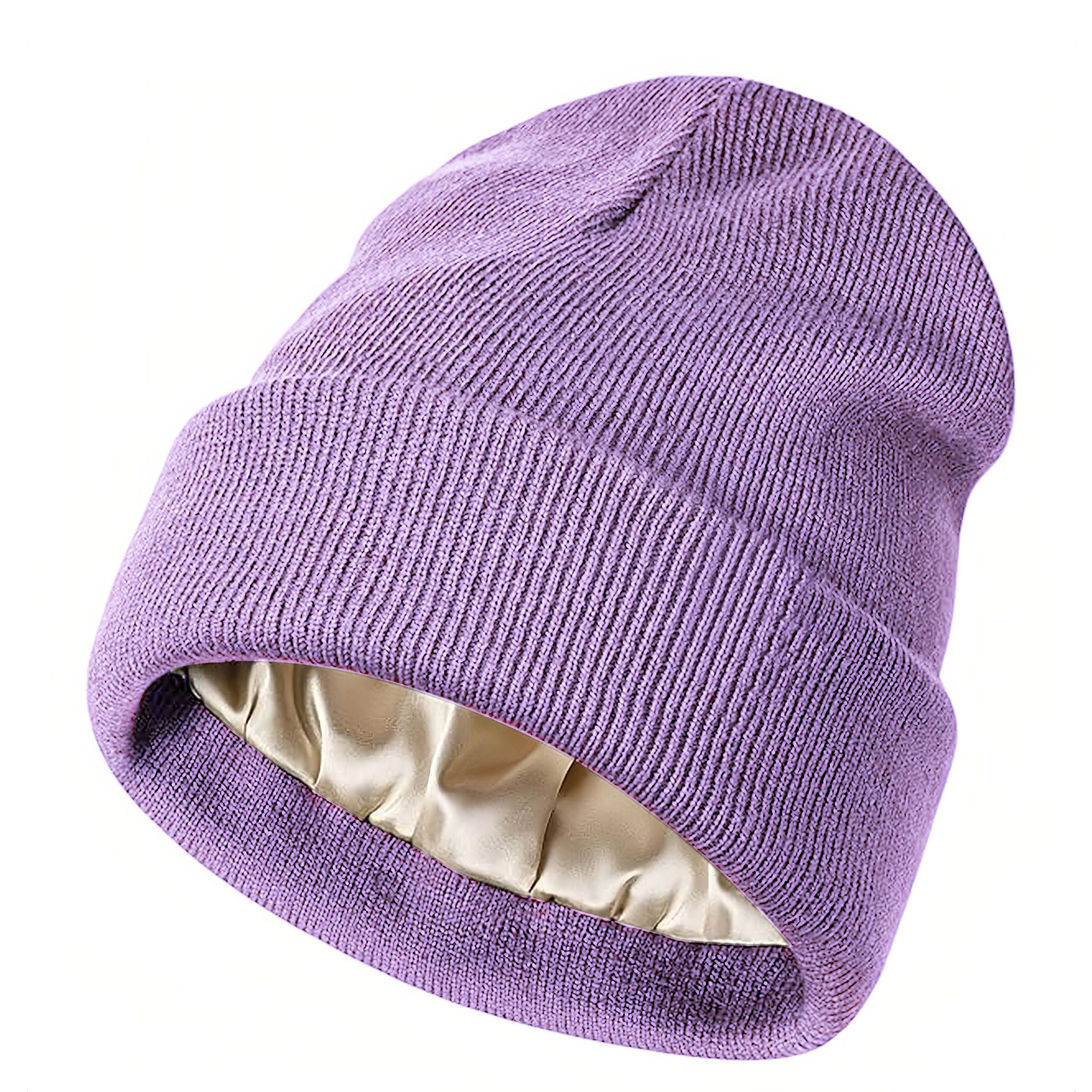 Winter Knit Cap With Smooth Lining 8