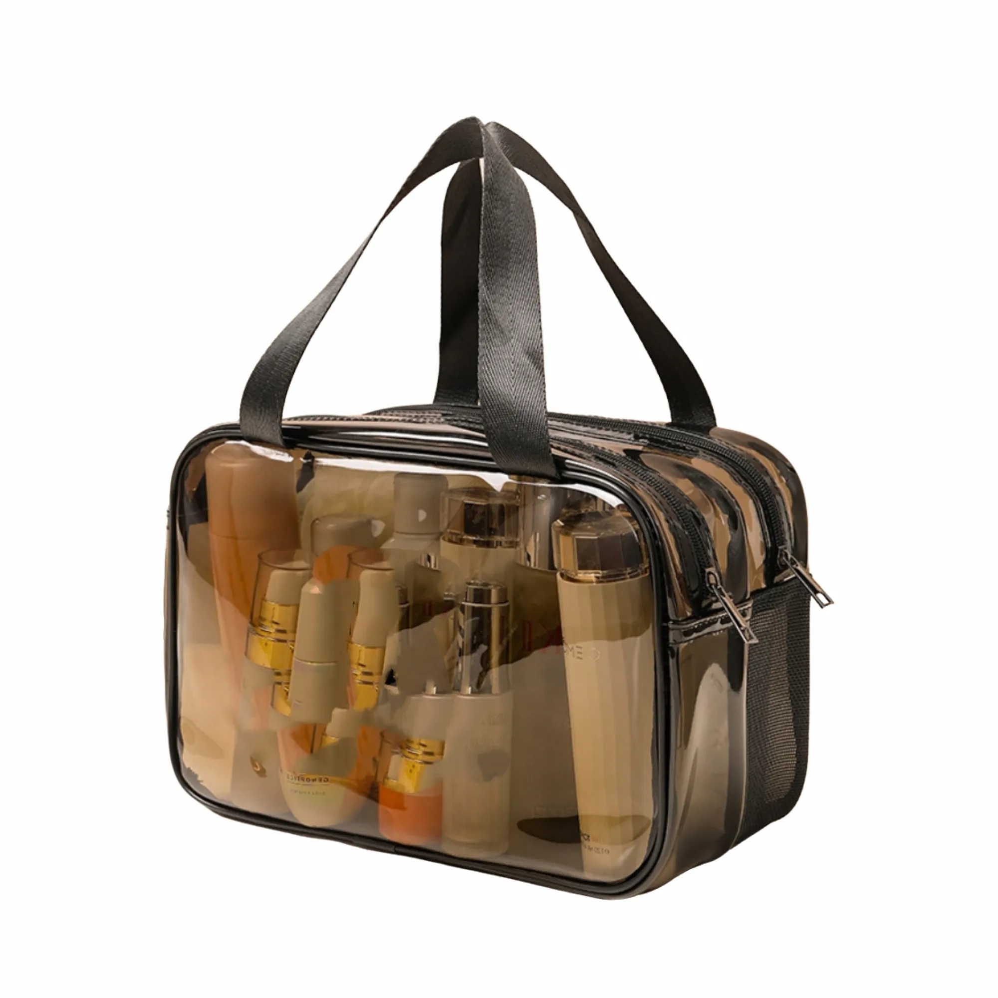 Dry-Wet Dual-Layer Transparent Waterproof Toiletry Bag 1