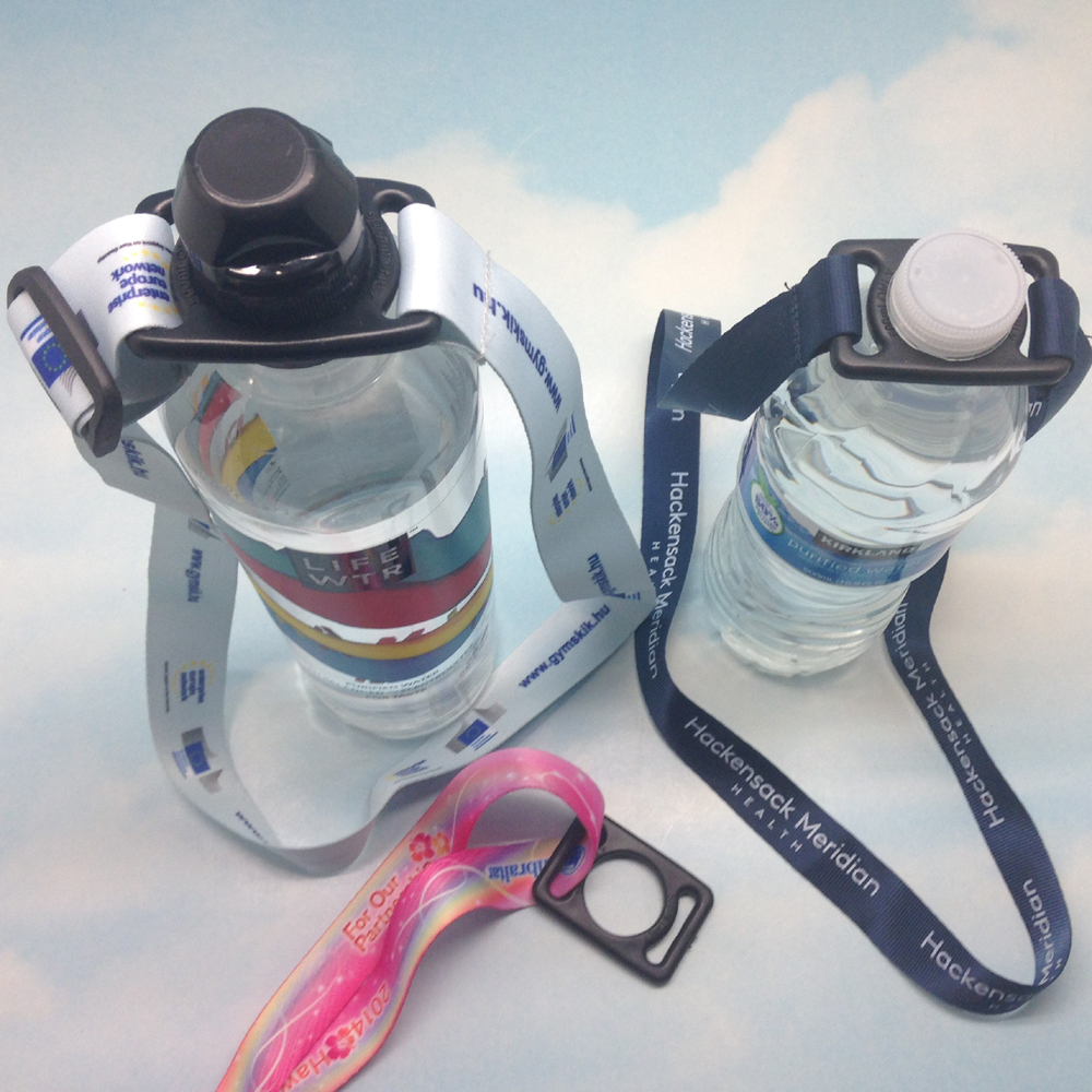 Water Bottle Holder Lanyard - Nylon (Rubber Bottle Holder) 2
