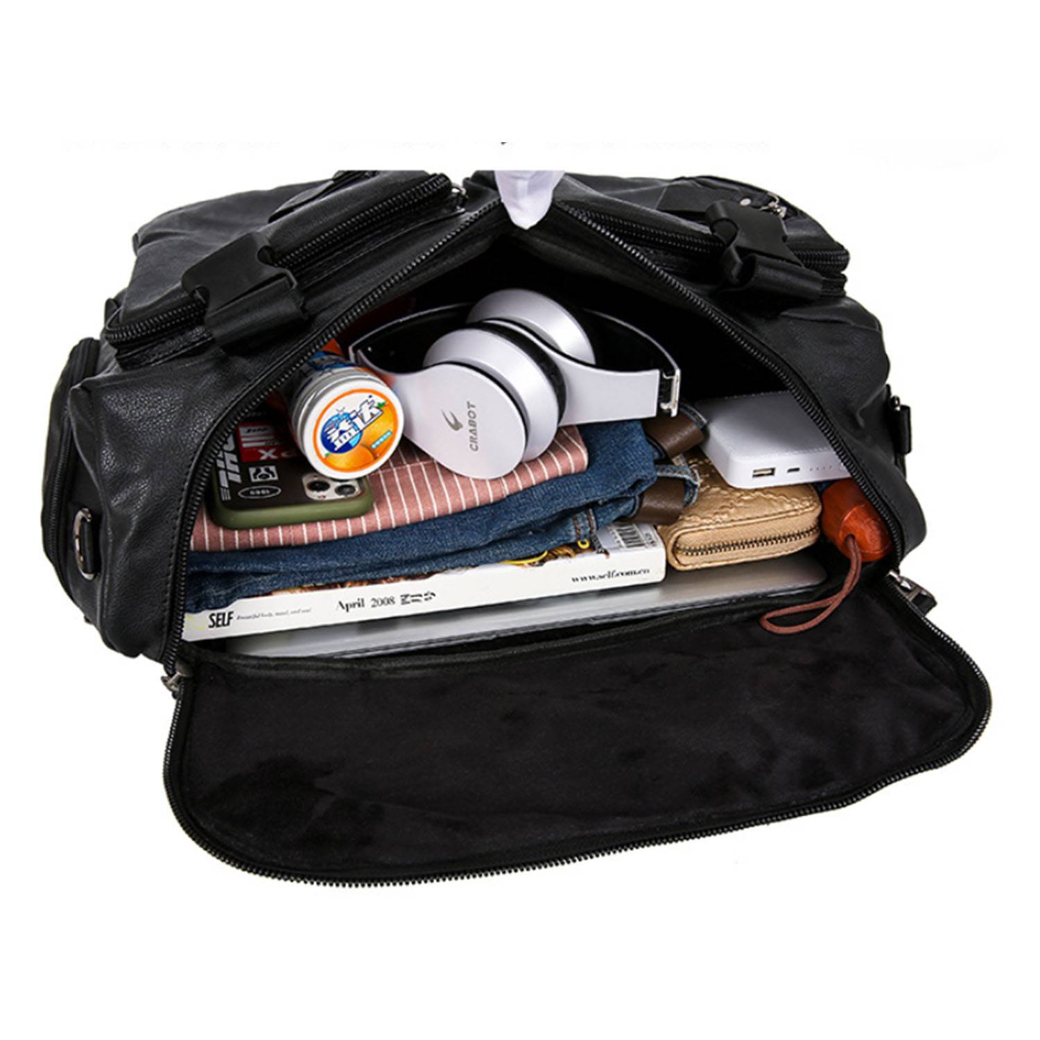 PU Leather Multi-functional Travel Backpack 6