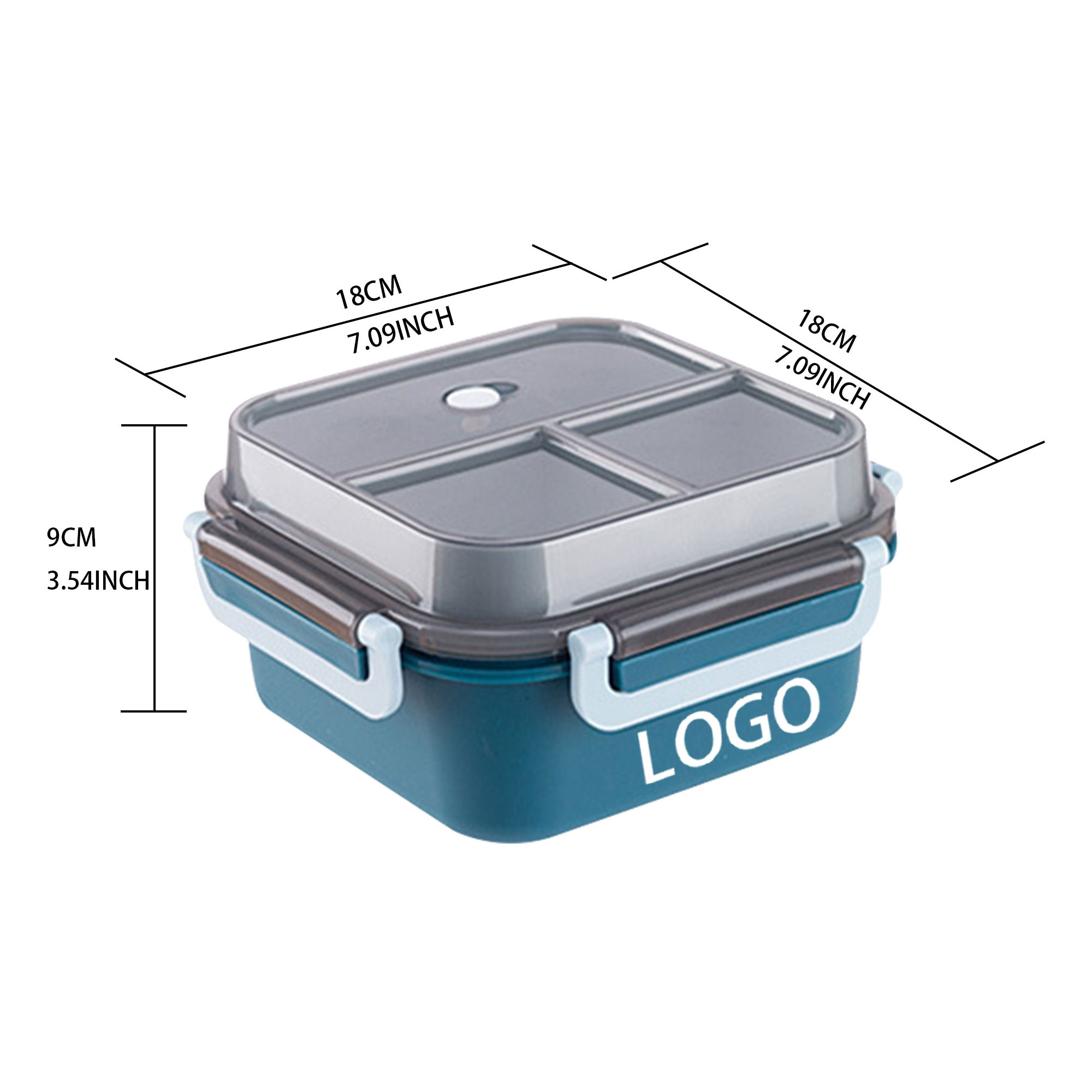 Double - Layer Square Plastic Lunch Box 3