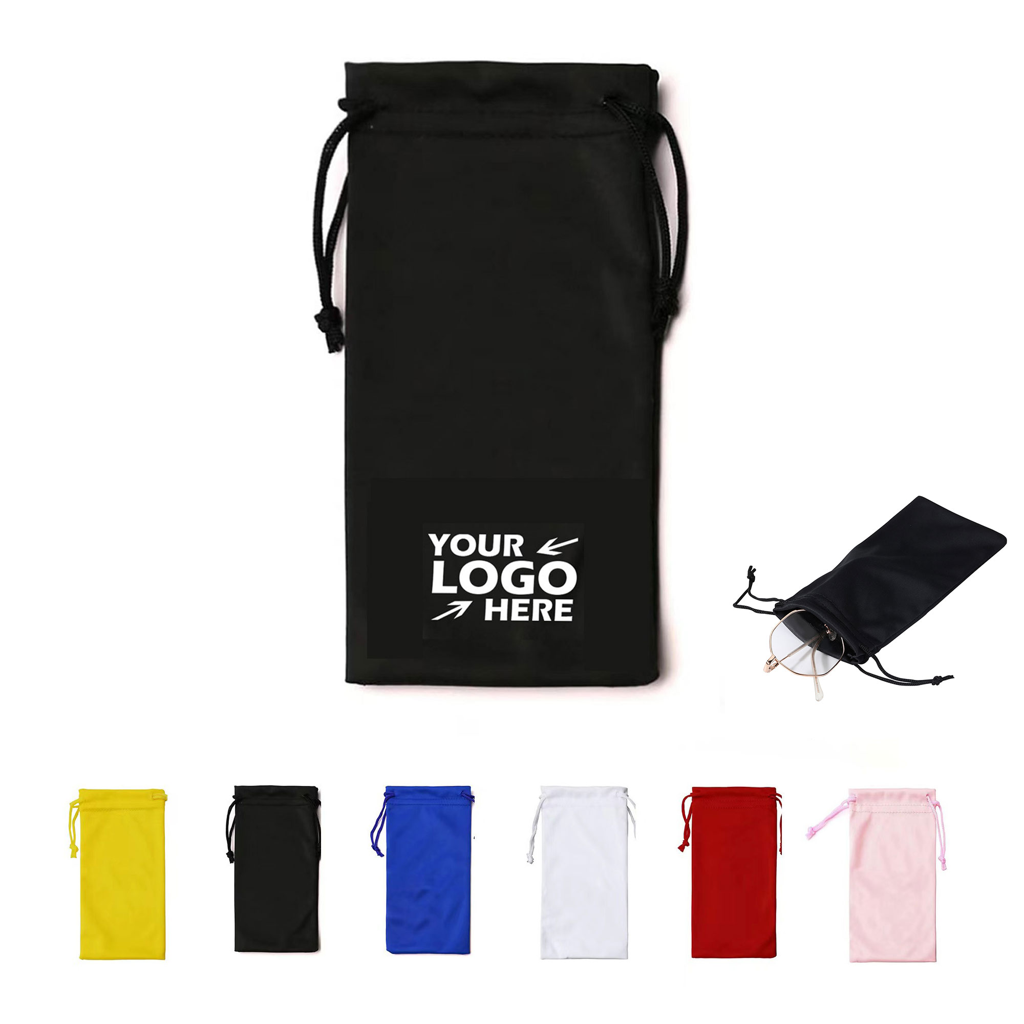 Microfiber Eyeglass Pouch With Drawstring 6