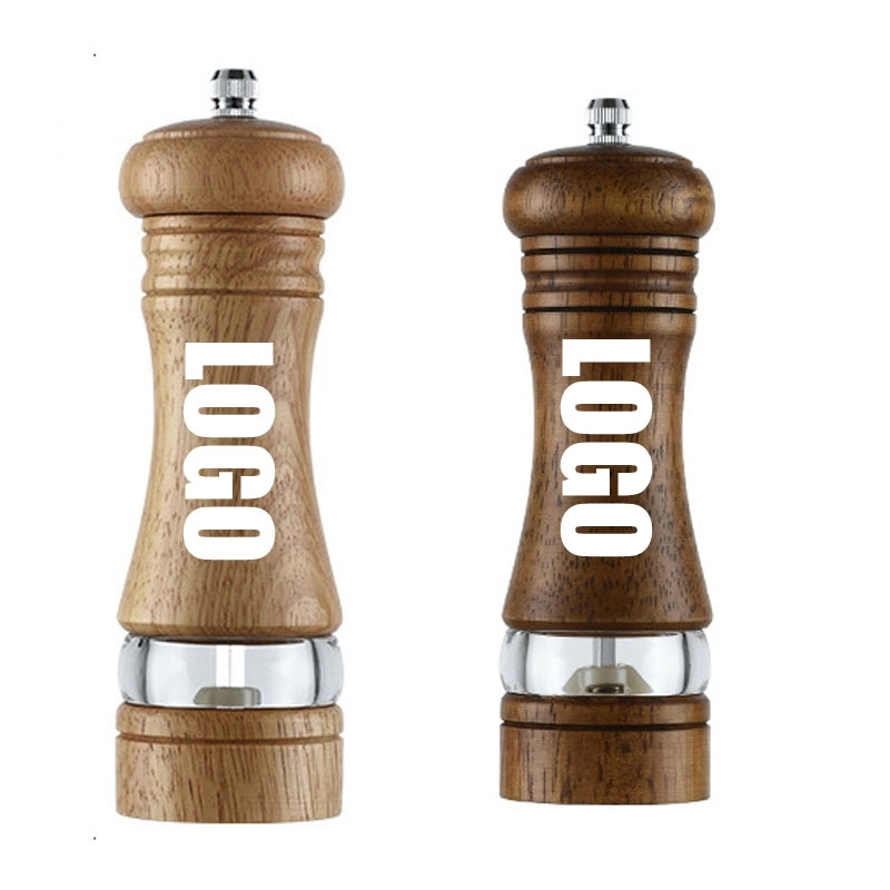 Custom 6.5 inch  tall Wooden Pepper or Salt Mill 2