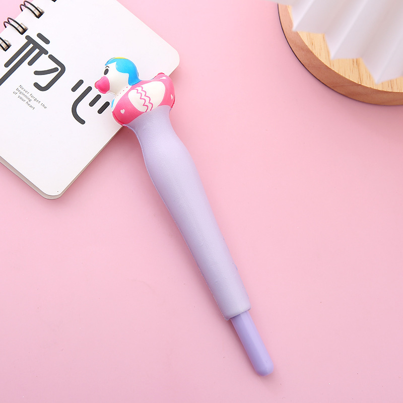 2 in 1 Squishy Duck Ball Pen and Squeeze Toy 1