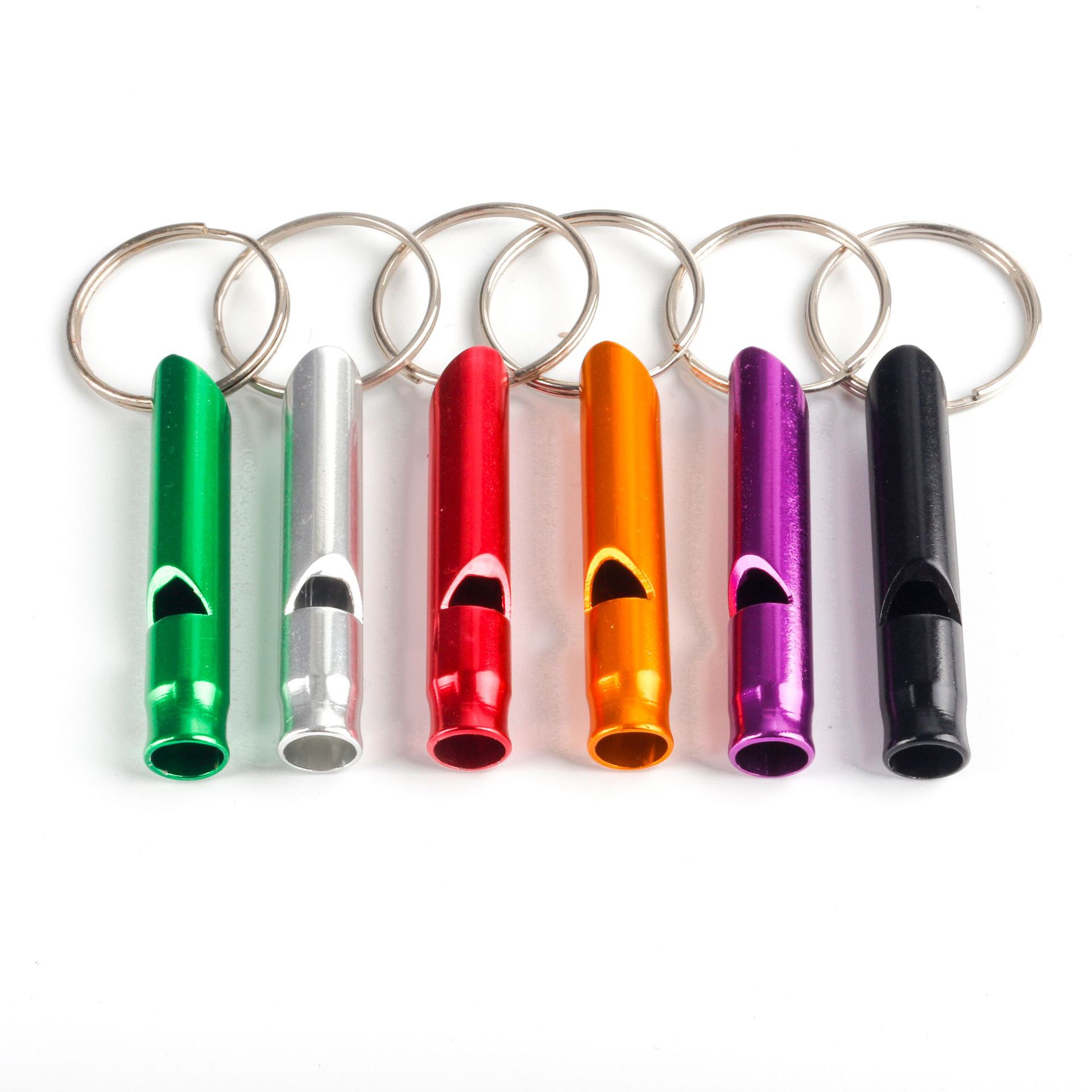 Aluminum Tubular Whistle W/ Key Ring 3
