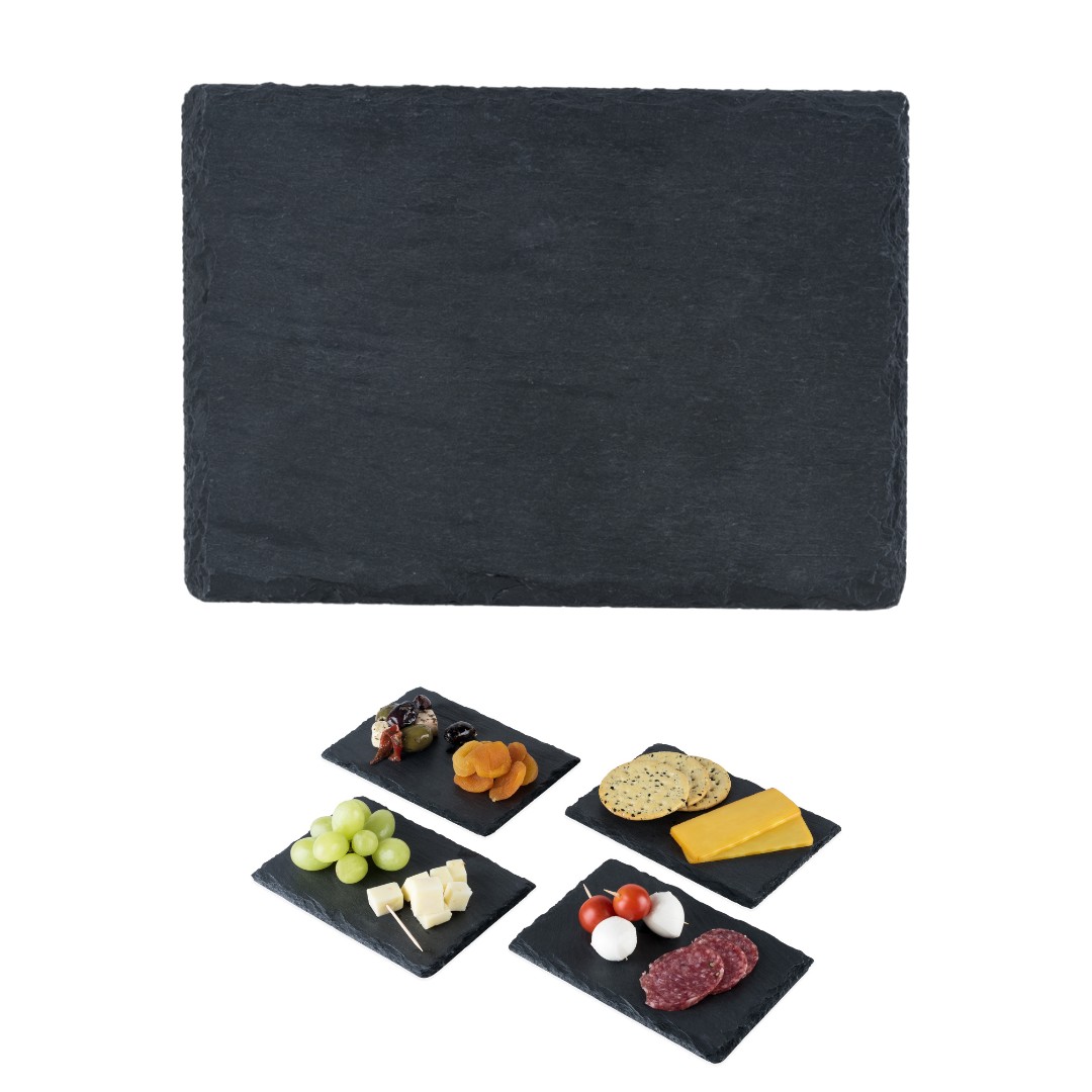 Twine Living® Slate Tapas Plate, set of 4 4